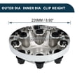 thumbnail image 4 of Tapones Centrales de Rueda Unique Bargains para Chevrolet OD:226mm/8.90" Tonalidad Cromada de Plástico 1 Pc, 4 of 7
