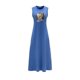 thumbnail image 2 of Vestido largo de verano para mujer, ropa holgada, vestido de verano, vestido informal con cuello redondo SG, 2 of 7