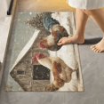thumbnail image 4 of 2 Piece Bath Mat Set with U-Shaped Toilet Mat and Rectangle Bath Rugs Non Slip Machine Washable Bathroom Mats Chicken and Rooster, 4 of 7