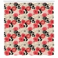 thumbnail image 3 of Ambesonne Floral Shower Curtain, Circled Abstract, 69"Wx70"L, Pink and Black, 3 of 3