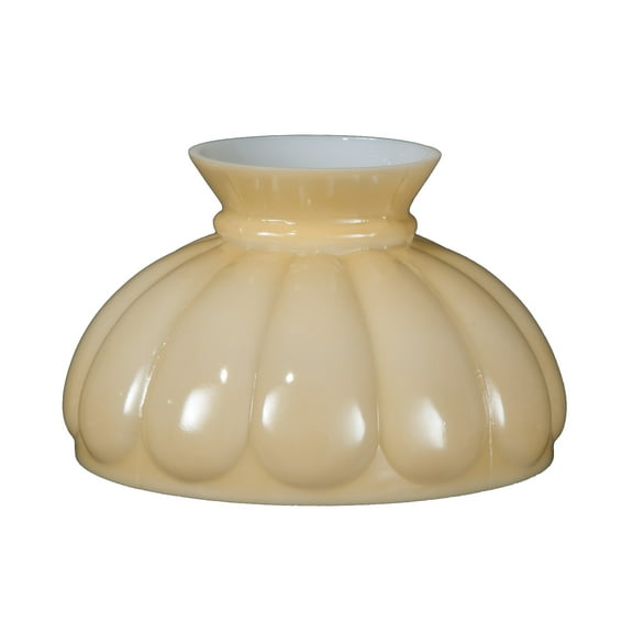 B&P Lamp Opal Melon Shade, Buff Nu-Gold Background