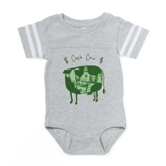 CafePress - Cash Cow New - Cute Infant Baby Football Bodysuit