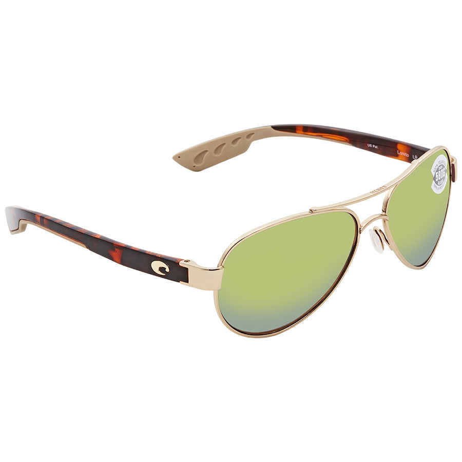 Costa Del Mar - Costa Del Mar Loreto Green Mirror Glass Aviator