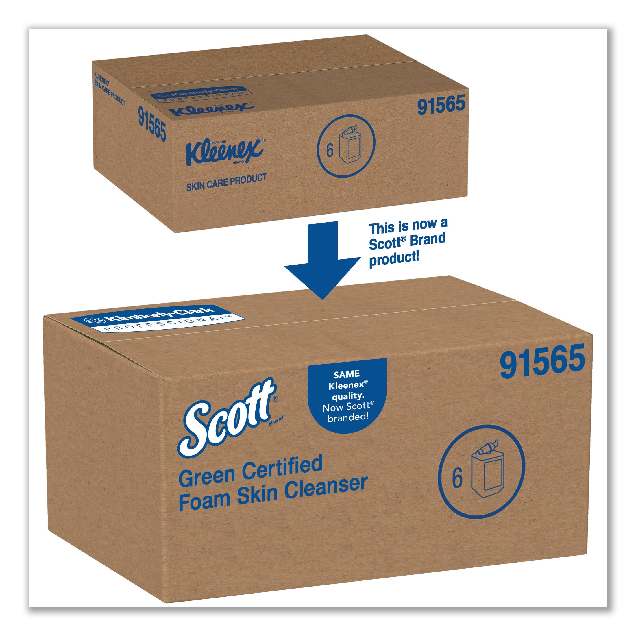 Scott 91565 1000 ml Bottle Essential Green Certified Foam Skin Cleanser - Neutral