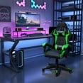 thumbnail image 4 of Bigzzia Gaming Chair with Heated Cushion, High Back Video Game Chairs with Pillow and Lumbar Support, Green, 4 of 6