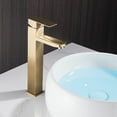 thumbnail image 2 of Lavabo de cerámica de lujo sobre encimera, calidad robusta con construcción duradera para tocador de baño, grifo de metal de alta calidad con diseño de boquilla en cascada y núcleo de válvula de, 2 of 5