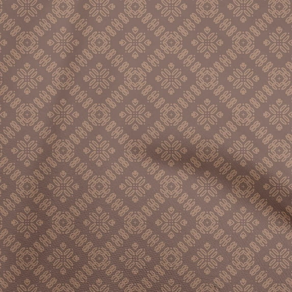 oneOone Cotton Flex Brown Fabric Asian Block Sewing Fabric By The Yard Printed Diy Clothing Sewing Supplies 40 Inch Wide