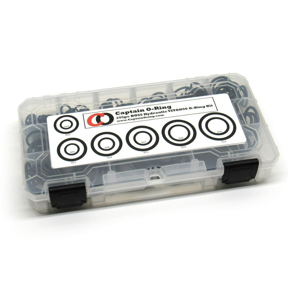 Captain ORing 255 Piece BOSS Hydraulic DuPont VITON 90 SAE 900 ORing