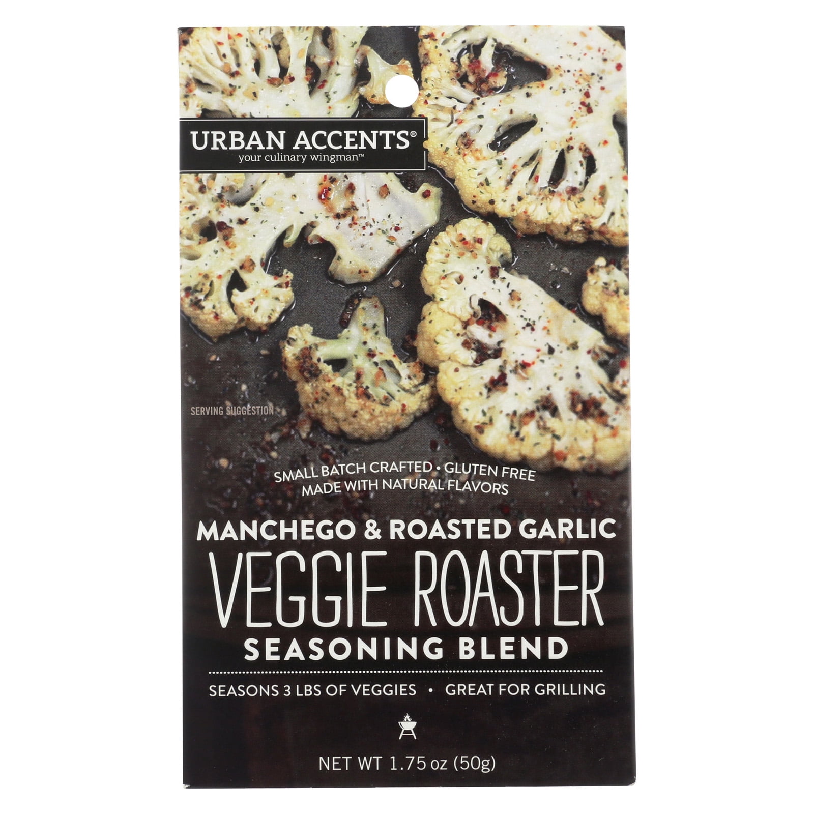 Urban Accents Veggie Roaster, Manchego & Roasted Garlic, Seasoning, 1.75 oz