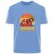 thumbnail image 3 of Camiseta de verano para hombre 100 % algodón con el mensaje "Jesús te apoyará", cómoda y transpirable, informal, para exteriores y calle, 3 of 5