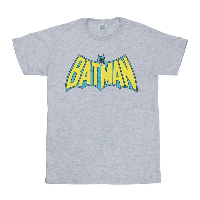 DC Comics T-Shirt pour Hommes Batman à Logo Craquelé