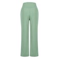 thumbnail image 4 of ZOIGHDA Yoga Pants Women High Waist Straight Wide Leg Solid Color Exercise Gym Running Leggings with Pockets(Mint Green,Medium), 4 of 9