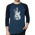 thumbnail image 1 of Men's Raglan Baseball Word Art T-shirt - Bass Guitar, 1 of 2