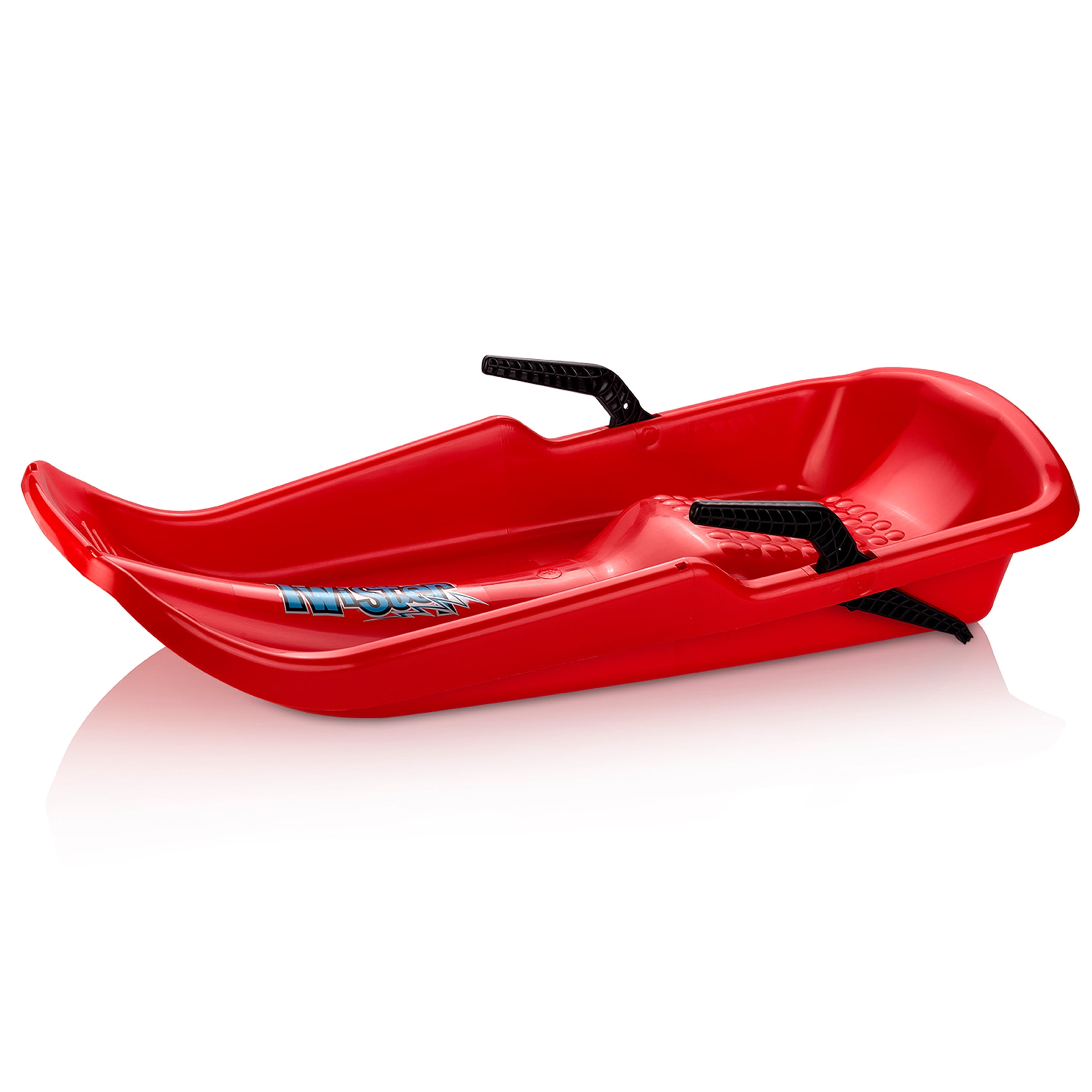 Twister 31.5-Inch Snow Sledge with Anti-Slide Seat and Handles by Plastkon Red by Plastkon