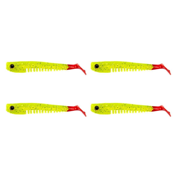 4pcs Cebos de Simulación de Salmón Trucha Lubina Señuelos de Pesca de Plástico Blando 5 Colores YYR