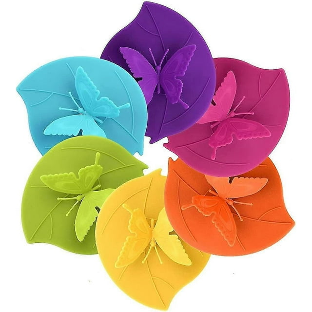 2025 Latest Model Set Silicone Cup Lids - Creative Butterfly Mug Cover- Anti-dust Airtight