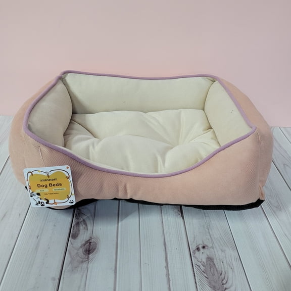 XHDMIDIE Dog Beds, Rectangle Washable Orthopedic Dog Bed for Small, Medium, Soft Calming, Sleeping Puppy Bed Durable Pet Cuddler with Anti-Slip Bottom