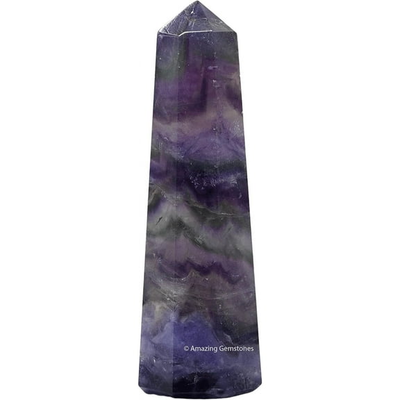 Purple Fluorite Crystal Tower Obelisk Point (3" to 4" INCH)