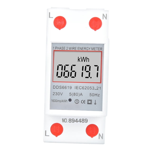 Compteur d'Énergie, DDS6619-007 Multi-Fonction Monophasé Électrique Compteur d'Énergie Électrique Monophasé Compteur d'Énergie Numérique Valeur Exceptionnelle