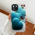 thumbnail image 2 of Blue Heart Rose Sparkling Glitter iPhone Case Valentine’s Day Couples Gift Compatible with iPhone 11/12/13/14/15/16 (Pro Max/Plus), 2 of 9