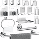 thumbnail image 1 of 15 Pzs Juego Sets De Accesorios Para Baño Toallero PLATA, 1 of 5