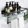 thumbnail image 3 of Organizador de vidrio mate negro SFGSOWOR 20" SUS304 para estantes, 3 of 6