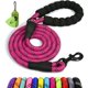thumbnail image 1 of Chenchen Rope Dog Leash 4 FT with Comfortable Padded Handle, Highly Reflective Threads Leash and Anti-Tangle Clip for Walking Medium Large Dogs, 1/2 inch, Hotpink, 1 of 1