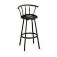 thumbnail image 1 of The Furniture King Bar Stool 29" Tall Black Metal Finish with a Game Room Themed Decal (Movie Reel - Black), 1 of 1
