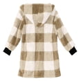 thumbnail image 5 of Women Sherpa Jacket Fuzzy Fleece Zip Up Winter Coat Warm Faux Fur with Pockets Long Sleeve Hooded Outerwear, 5 of 6