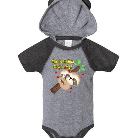 

Inktastic My Grandma Loves Me Sloth Gift Baby Boy or Baby Girl Bodysuit