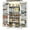 A-White, variant on Topcobe 47" Smart LED Kitchen Cabinet, Sliding Door Pantry, Extendable Shelves, Soft Close, White for Modern Kitchen Organization