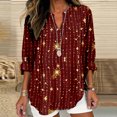 thumbnail image 2 of MEICHEN Womens Cotton Linen Tops for Women Spring Summer V Neck Roll Up LongSleeve T Shirts Plain Graphic Tees, 2 of 4