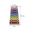 thumbnail image 2 of Glockenspiel 8-Note xilófono colorido Glockenspiel con mazos de madera instrumento de percusión de juguete musical de regalo para niños niños Tomshoo  Glockenspiel, 2 of 6