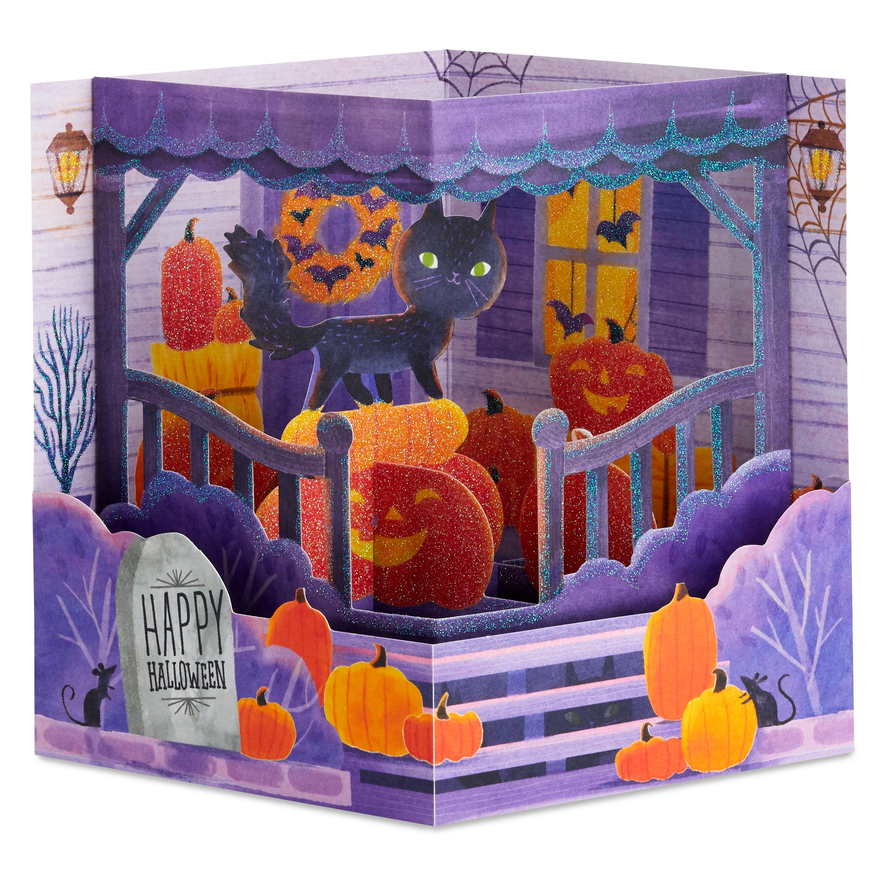 Hallmark 3D Pop-up Halloween Greeting Card (Thoughts of You Keep Crossing My Path)
