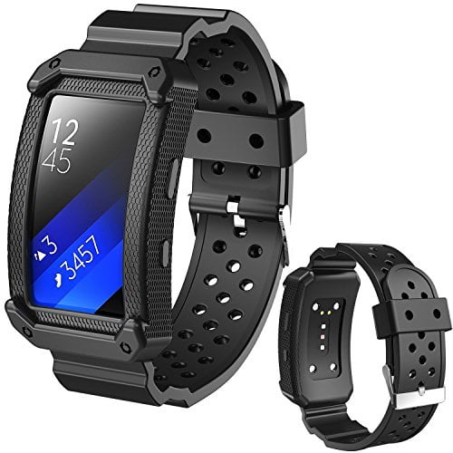 Black Replacement Wristband Strap with Clasp for Samsung Galaxy Gear Fit NEW 