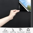thumbnail image 4 of Blackout Window Film Completely Light Blocking Privacy Window Film Room Darkening Frosted Tint Films for Day Sleep, Non Adhesive Static Cling Films DT-C009 (11.8x78.7Inch), 4 of 7