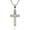 White Gold, variant on 14K Yellow and White Gold CZ Cross Pendants for Womens Mens / Cross Gold Charms / Catholics Cross Pendants / Dijes de Cruz Oro Real