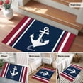 thumbnail image 5 of 2x3 Ft Entryway Area Rug, Navy Blue Red Stripe Kitchen Rug Runner Washable Floor Mat, Coastal Nautical Anchor Farmhouse Non Slip Indoor Door Mat Throw Carpet for Bathroom Living Room Bedroom, 5 of 8