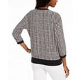 thumbnail image 2 of Tommy Hilfiger Women's Houndstooth Top Charcoal Size Medium, 2 of 3