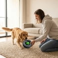 thumbnail image 4 of AuroraX Tire Shaped Dog Chew Toy Squeaky Toy for Aggressive Chewers Durable Non-Toxic BPA Free Textured Interactive Boredom Relief Dog Toy Black, 4 of 8