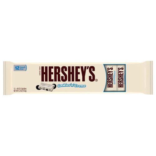 Hershey's, Snack-Size Cookies 'N' Creme Candy Bars, 0.45 Oz., 12 Ct.