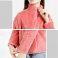 thumbnail image 4 of Baberdicy Lady Jackets Women's Fall and Winter Coral Womens Winter Coats Shaker Fleece Double Velvet Thickened Warm Outdoor Jacket Women's Cardigans Red, 4 of 8