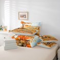 thumbnail image 6 of Manfei Thanksgiving Print 7-Piece King Bedding,Pastel Bat Pattern King Bed in a Bag,Light Gray Reversible, 6 of 7