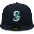 thumbnail image 2 of Men's New Era Navy Seattle Mariners  2001 MLB All-Star Game Team Color 59FIFTY Fitted Hat, 2 of 6