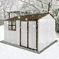 Furvclv 10x8 Ft Outdoor Storage Shed, Metal Sheds & Outdoor Storage