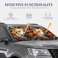 thumbnail image 4 of Sikiie Vintage Colorful Flower Puppy Print Foldable Car Windshield Sun Visor, Car Window Sunshade Suitable for Sedan, SUV and Truck Car Accessories-Large, 4 of 6