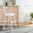 thumbnail image 2 of SAFAVIEH Galena Solid Spindle Back Bar Stool with Footrest, White, 2 of 13