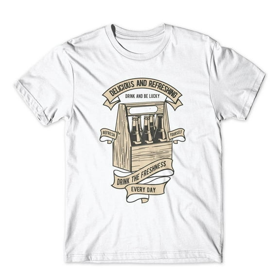 Mighty Circus Drink The Freshness T-Shirt 100% Cotton Premium Tee NEW - White, Double Extra Large