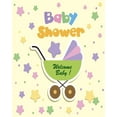 thumbnail image 2 of ABPHOTO Polyester 5x7ft Sweet Baby Shower Backdrop Cute Pram Backdrops Twinkle Little Stars Cartoon Photography Background for Boys Girls Happy 1st Birthday Party Decoration Photo Studio Props, 2 of 3