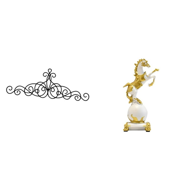 Lipstore Sculpture Murale en Métal Cheval Statue Moderne Collection pour Salon Chambre Cheminée Décoration Murale Plaque pour Intérieur Extérieur Patio